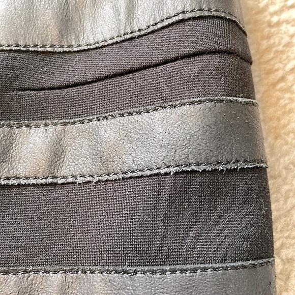 Theory striped lamb skin peplum top - Picture 9 of 12